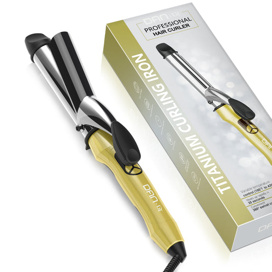 1 1/4 Inch Curling Iron 10 Inch Length Travel Curling Iron Mini with 3 Temperatures