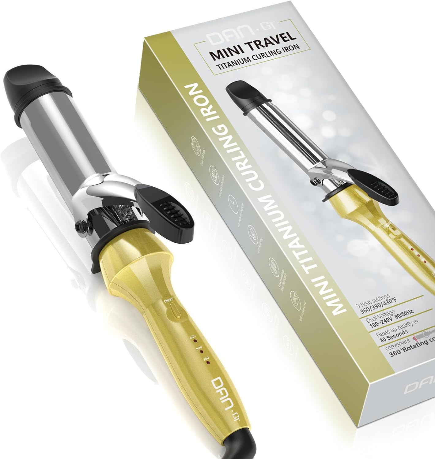 DAN Mini 1 1/4 Inch Curling Iron for Short Hair