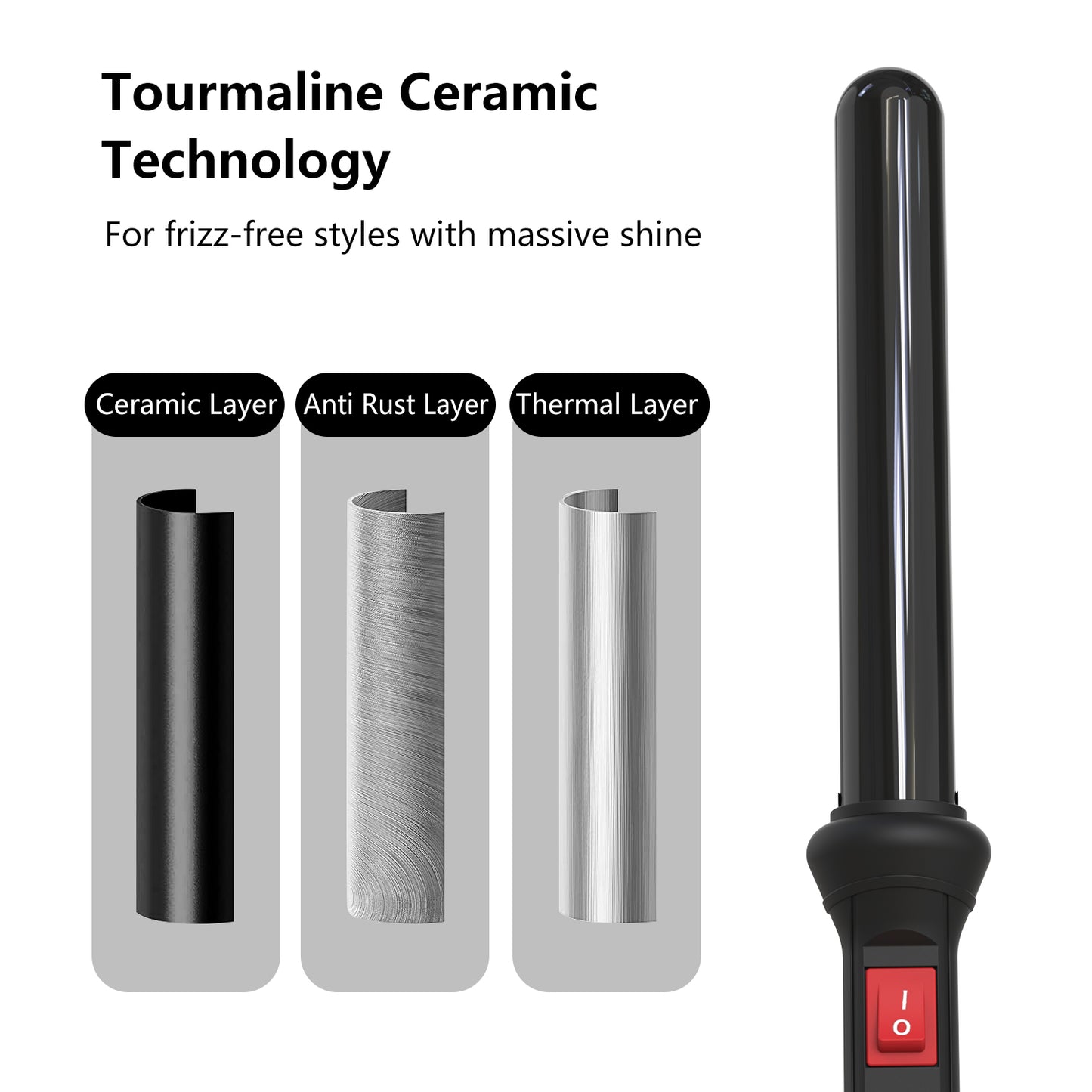 Curling Wand Iron Large Size…