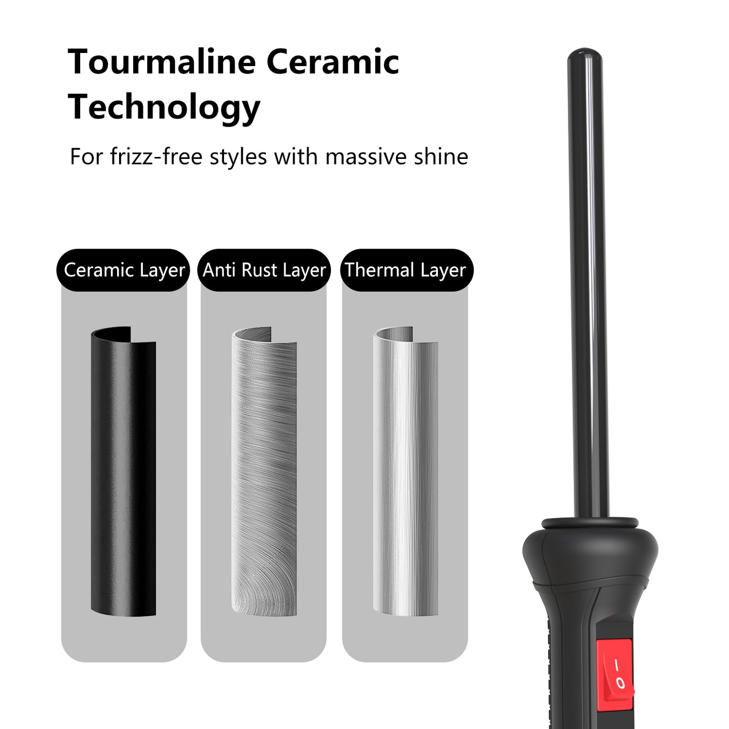 Curling Wand Iron thin Size