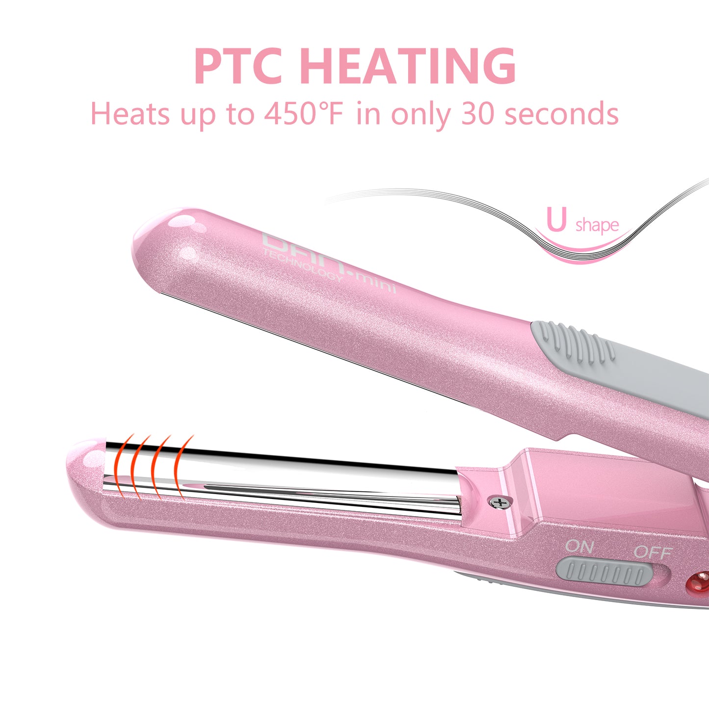 Mini flat iron,hair straightening irons,professional ceramic hair straightener.