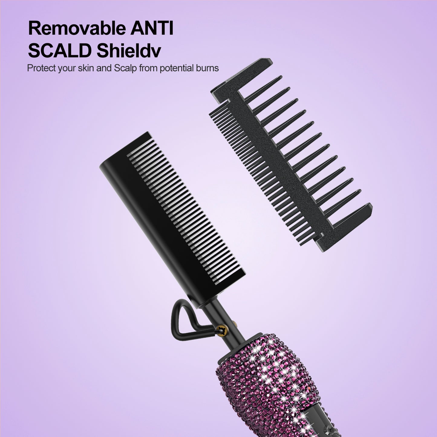 180℉-500℉ bling bling diamond electric Hot Comb