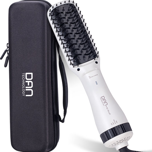 3 in 1 Ionic Hair Dryer Brush,2 inch Lightweight Hot Air Brush white