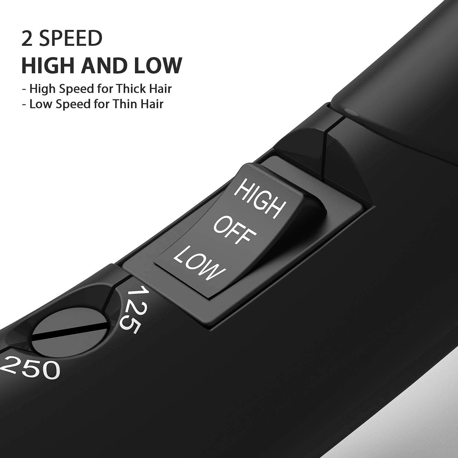 1200w Travel Hair Dryer,Folding Handle Lightweight,Fast Drying for Women