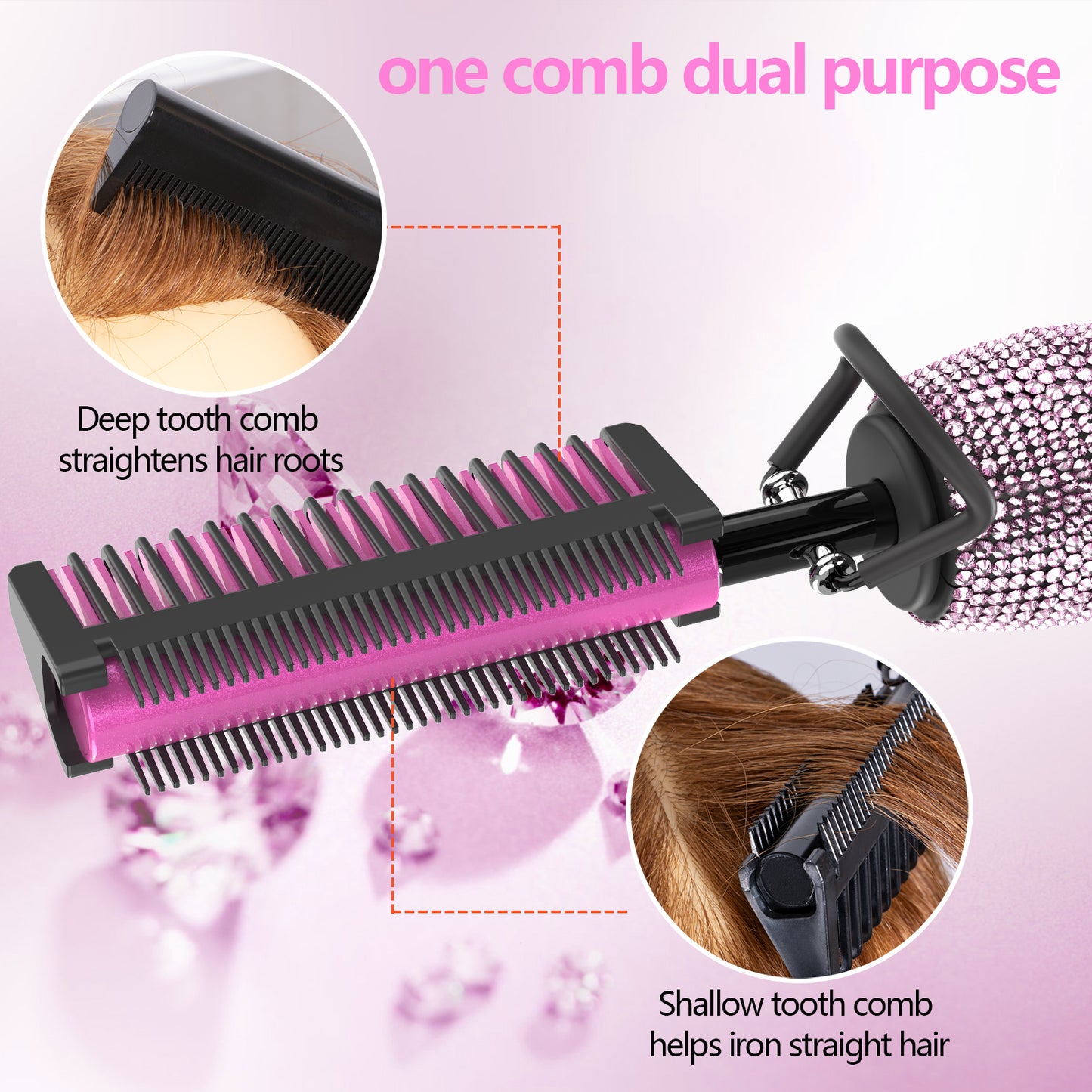 180℉-500℉ bling bling diamond electric Hot Comb