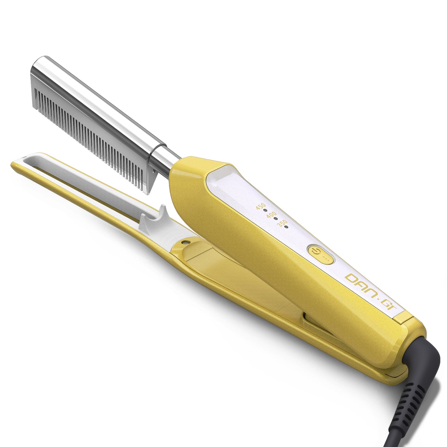 Hot Comb Electric with Clip, Straightening Comb Brush Hair Straightener Pressing Comb