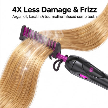 200℉-500℉ high Heat Hot Comb for Black hair ,Ceramic hot Comb,  Temperature Adjustable, 60 min Shut Off, for Wigs, Electric straightening Comb for Black Hair