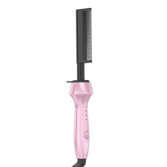 DAN Technology 500℉ hot Comb,Electric Hot Comb,Dual Voltage Pressing Comb, hot Comb Straightener for Wigs,Hot Comb for Black Hair, Temperatures Adjustable,60 Min Auto Shut Off, (Pink)