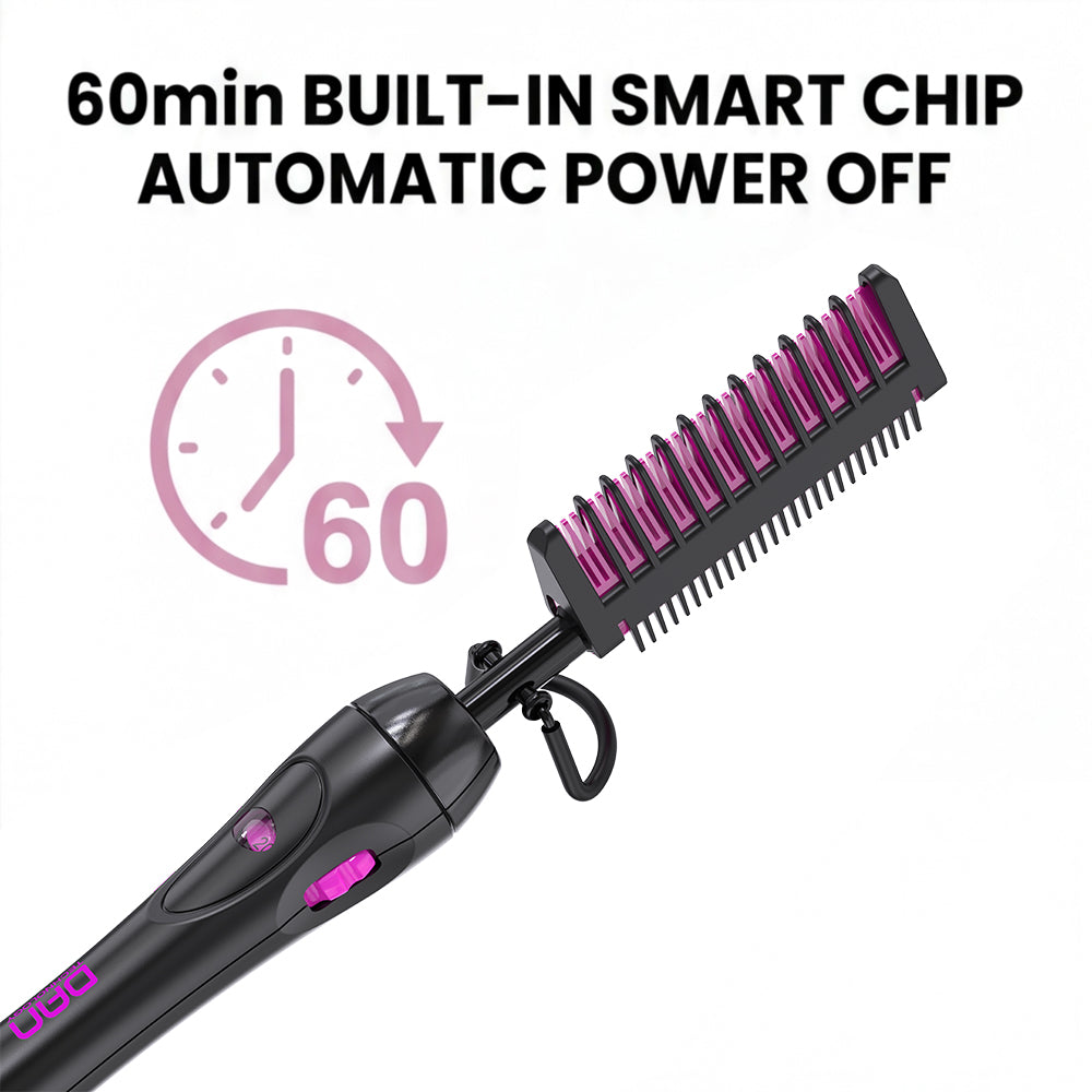 200℉-500℉ high Heat Hot Comb for Black hair ,Ceramic hot Comb,  Temperature Adjustable, 60 min Shut Off, for Wigs, Electric straightening Comb for Black Hair