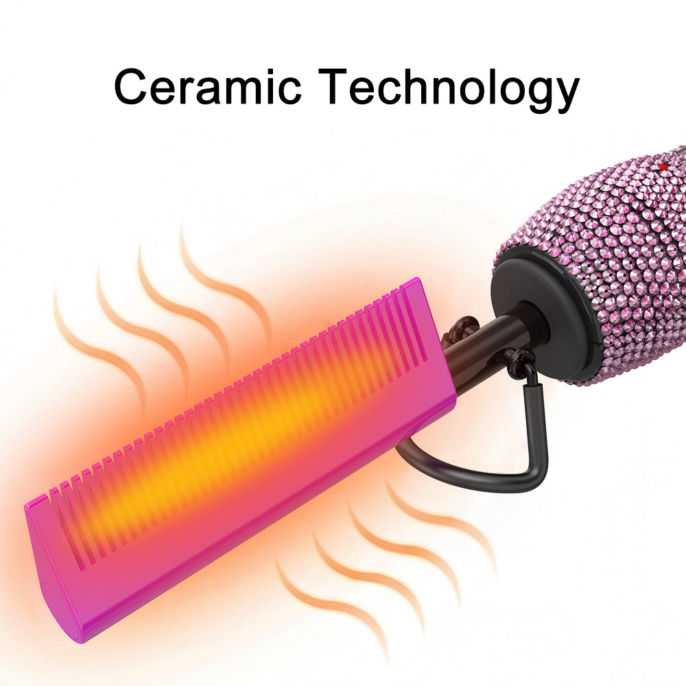 180℉-500℉ bling bling diamond electric Hot Comb