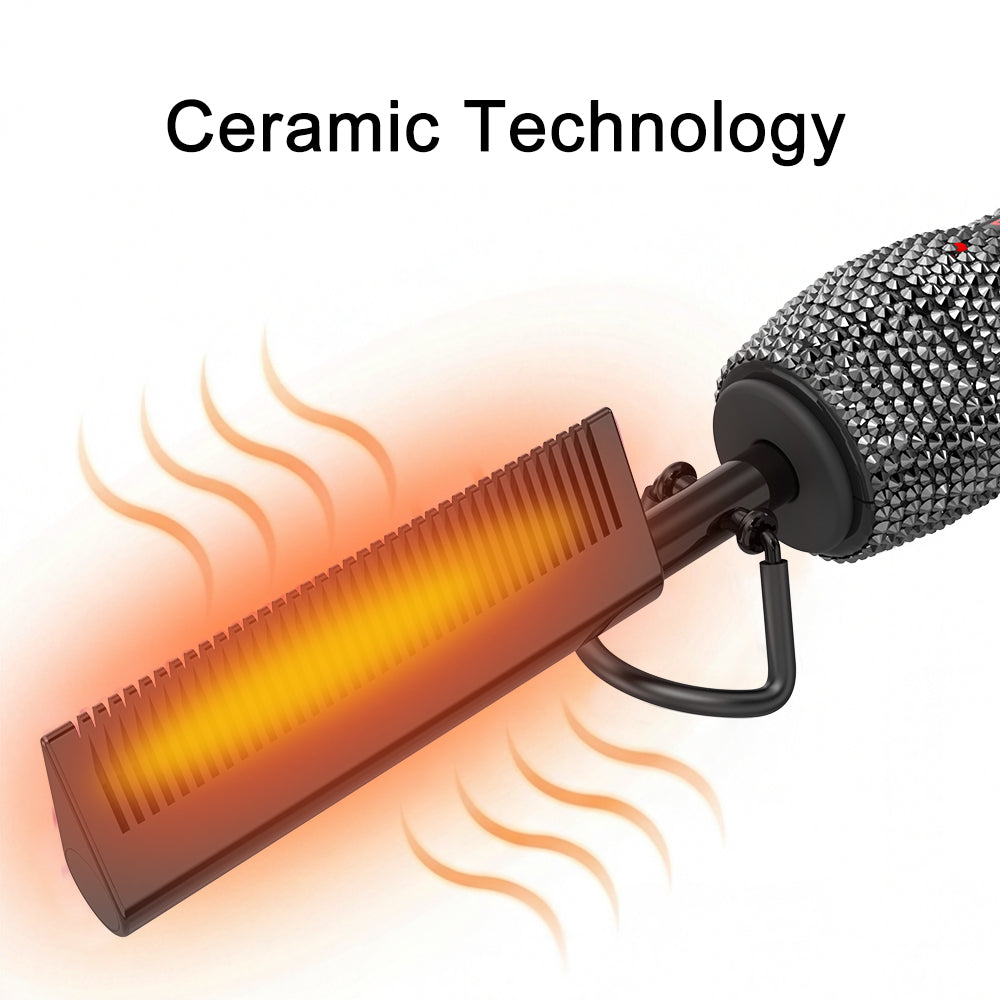 180℉-500℉ bling bling diamond electric Hot Comb Champaign Gold