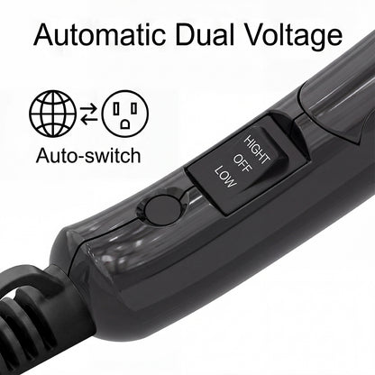 DAN Auto Dual Voltage Hair Dryer,Small hairdryer with Diffuser & Concentrator,Portable Dryer with Multi-Function Plug Adapter,Black