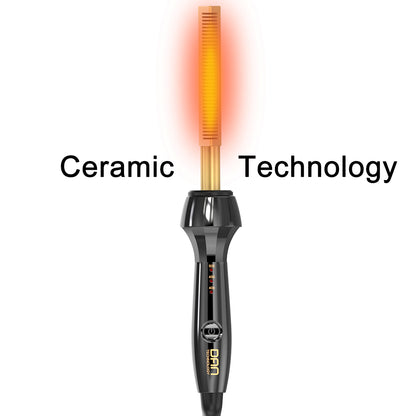 DAN Technology hot combs,500℉ hot comb straightener,electric hot comb,pressing comb for black hair,Temperatures Adjustable,60 Min Auto Shut Off, (gold)