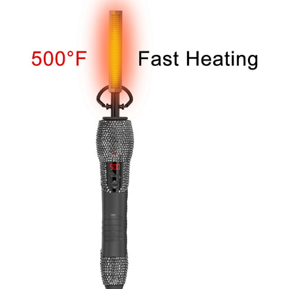 180℉-500℉ bling bling diamond electric Hot Comb Champaign Gold