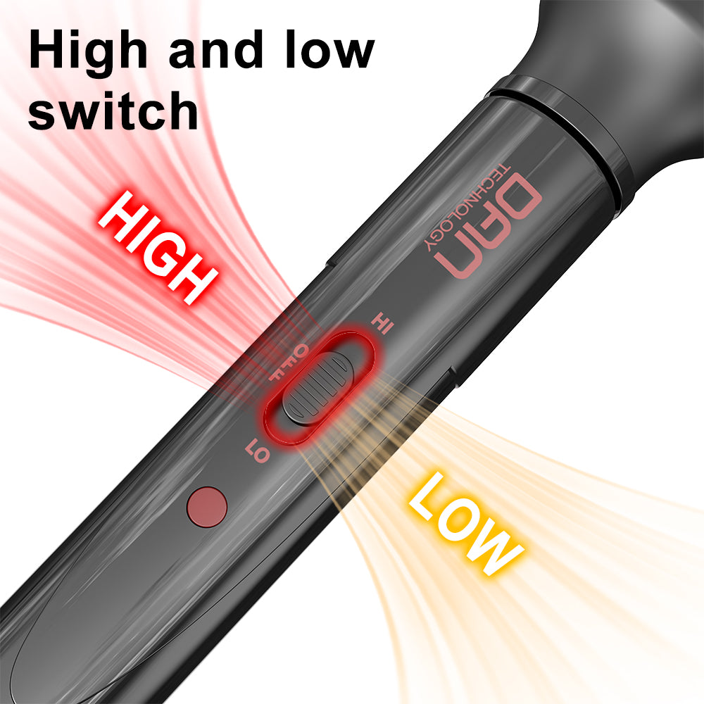 DAN 1.5 inch Thermal Brush,Non-Blowing Heated Brush,Dual Voltage Curling Brush,Dual PTC Fast Style Curling Brush,Makes Hair Shinier & Smoother,Black