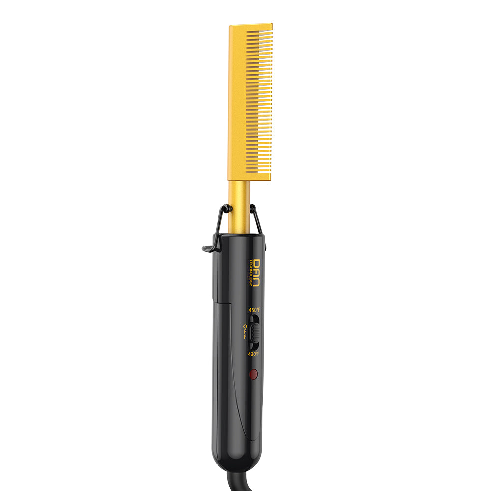 Portable Travel Beard Straightener Anti-Scald & Ceramic Press Comb