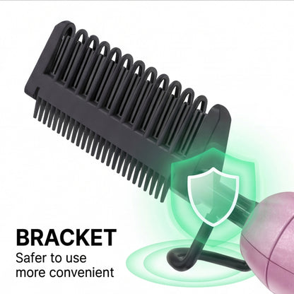 500 Degree hot comb for Natural Black Hair,  Ceramic Heat Comb with 60 min Shut Off, Plug in Electric Straightener for Wigs, Temperature Adjustable pressing comb  Pink