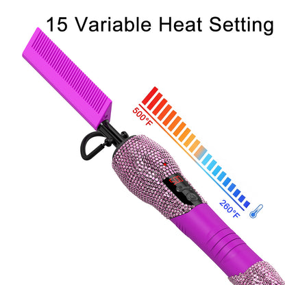 180℉-500℉ bling bling diamond electric Hot Comb