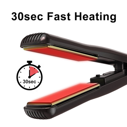 DAN Technology 1 inch Ceramic Flat Iron, 500 degree Hair Straightener for Thick Hair , Fast Heating, Dual Voltage, Gold