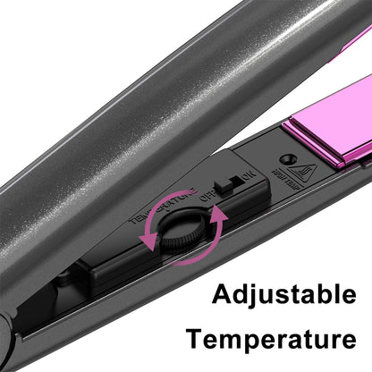 DAN Technology 1 inch Ceramic Flat Iron, 500 degree Hair Straightener for Thick Hair , Fast Heating, Dual Voltage, Black