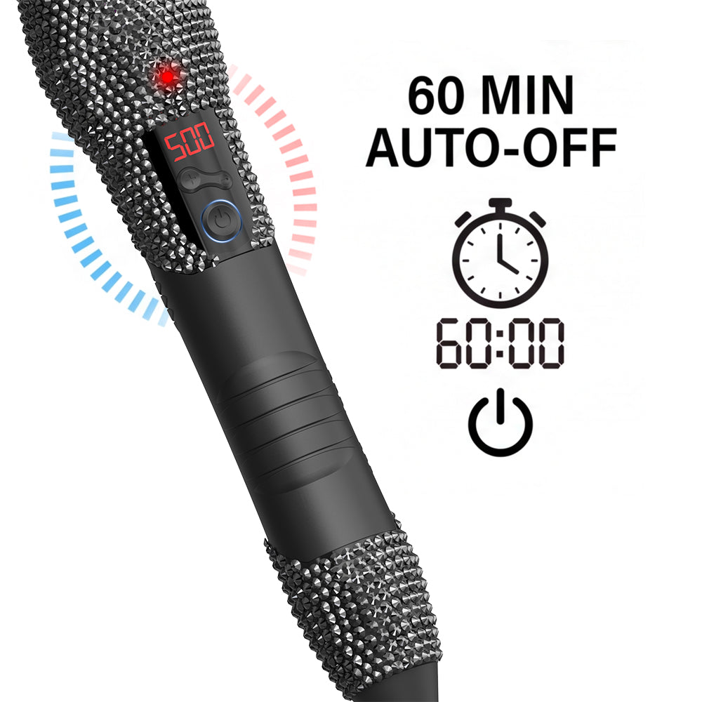 180℉-500℉ bling bling diamond electric Hot Comb Champaign Gold