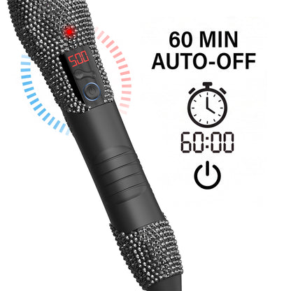 180℉-500℉ bling bling diamond electric Hot Comb Champaign Gold