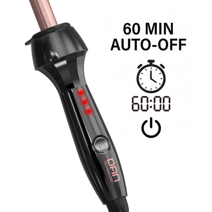 DAN Technology hot Comb Straightener,500℉ Plug in Hot Comb,hot Comb for Wigs,Heat Comb for Black Hair,Dual Voltage Electric hotComb, Temperatures Adjustable,60 Min Auto Shut Off, (Rose Gold)