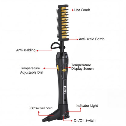 200℉-500℉ high Heat Hot Comb for Black hair ,for  African American Women hair