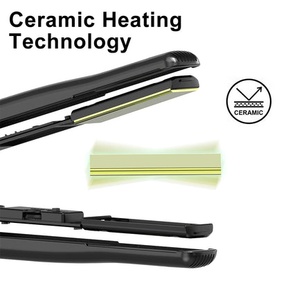 DAN Technology 1 inch Ceramic Flat Iron, 500 degree Hair Straightener for Thick Hair , Fast Heating, Dual Voltage, Gold