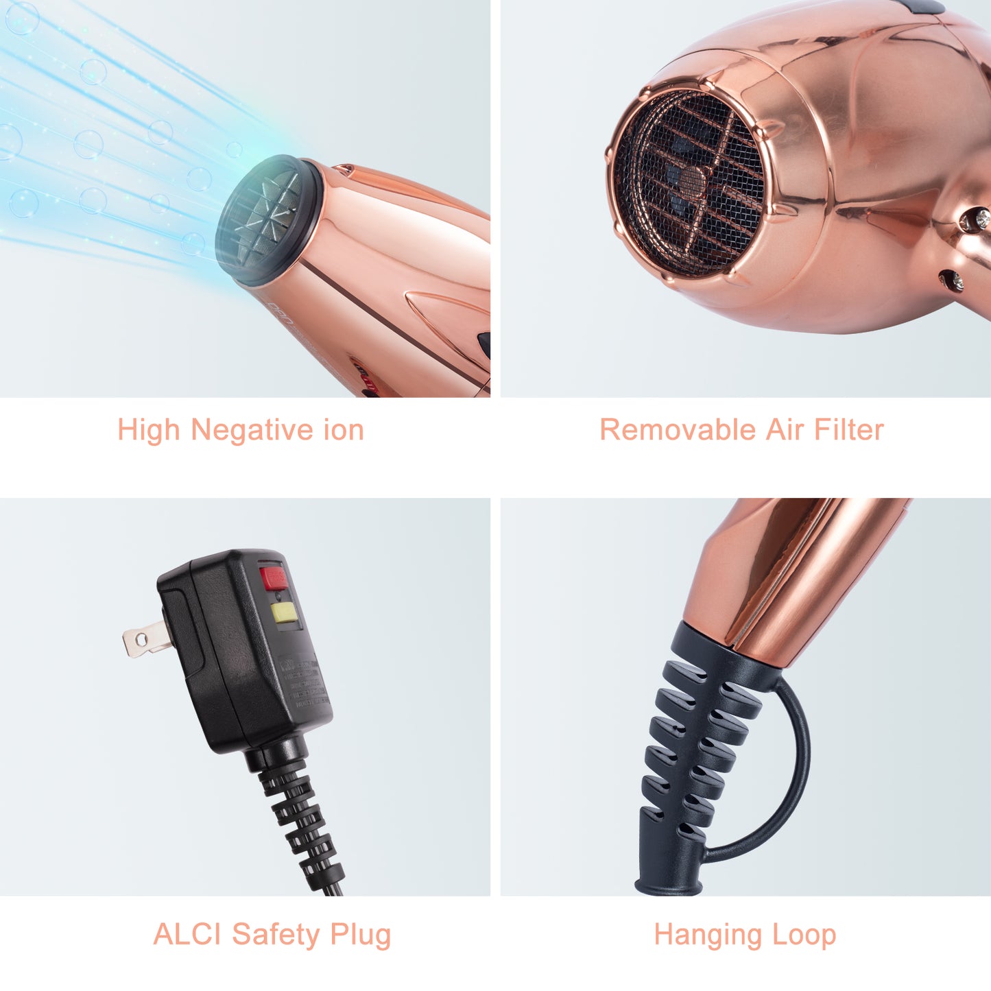 1875W Professional blow dryer,Rose hair dryer