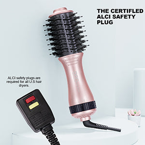 4 in 1 one Step hot air Brush Blow Dryer & Styler,2 inch Lightweight Hair Dryer Brush black