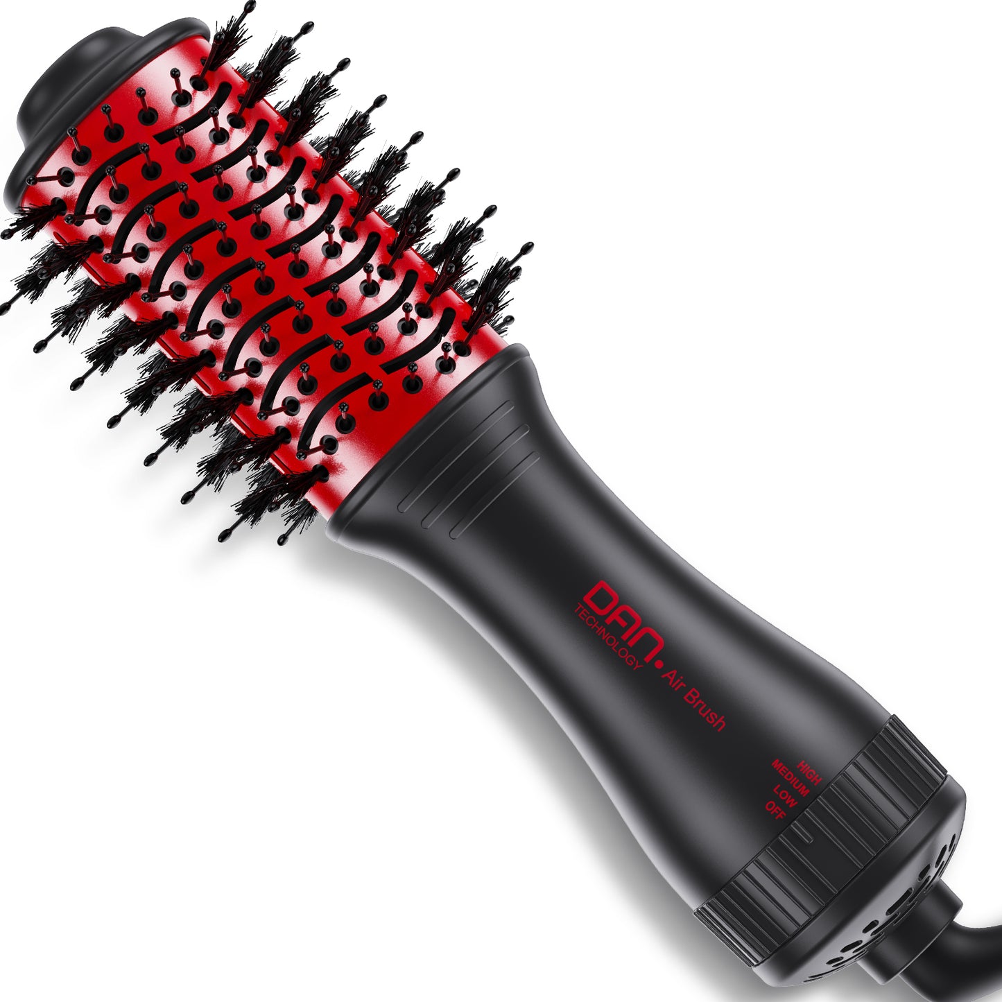 4 in 1 one Step hot air Brush Blow Dryer & Styler,2 inch Lightweight Hair Dryer Brush Red